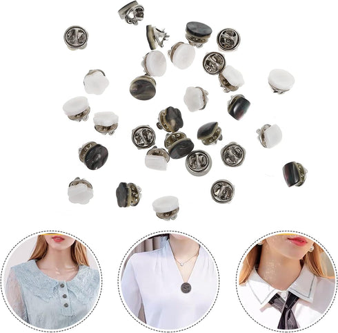 FOMIYES 30Pcs Women Shirt Brooch Buttons Safety Cover up Button Pin Collar Shirt Pin Buttons Sweater Shawl Clips for DIY Crafts Clothing Dress Sup...