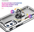 Military Grade Drop Impact for Oneplus 9 Pro Case Oneplus 9 Pro 5G Case 360 Metal Rotating Ring Kickstand Holder Armor Heavy Duty Shockproof for O...