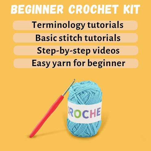 Terself Axolotl Crochet Kit for Beginners: 1PCS Crochet Animal Kits for Kids & Adults, Learn to Crocheting Starter Kit with Written Pattern & Vide...