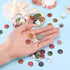 Beadthoven 144pcs Mother of Pearl Buttons 2-hole Sewing Fasteners Dyed Flat Round Mixed Color 15x1mm, Hole: 1.5mm...