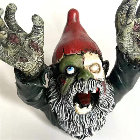 ZWFDC Resin Zombie Gnomes Garden Gnomes Garden Decor, for Garden Sculptures & Statues Outdoor Decorations for Patio Walking Dead Gnome Zombie Gnom...