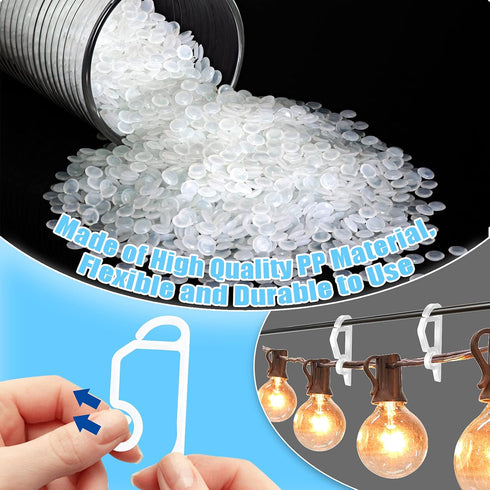 SelfTek 120 Pcs Christmas Light Clips & Hooks, Gutter Clips for Hanging Outdoor Holiday Lights...