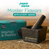 Pepe Nero Large Granite Mortar and Pestle Set - Heavy Duty Stone Grinder Bowl, Non Slip Base (Black, 5.5")...