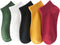 Solid Color Ankle Socks Colorful Low Cut Socks for Women, Lady, Girls, 5 Pack...
