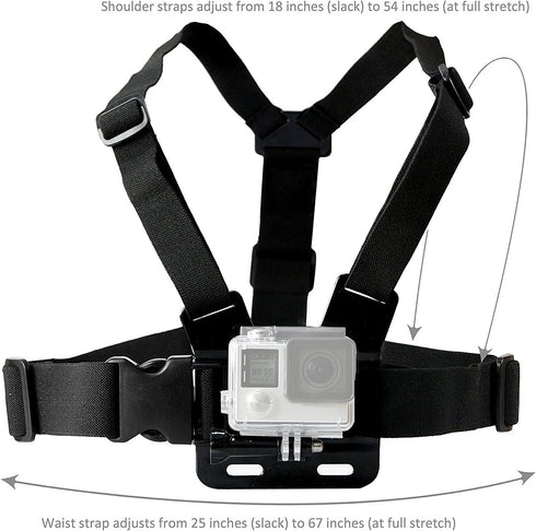 VVHOOY Universal Action Camera Accessories Bundle Head Chest Strap Mount/Selfie Stick/Floating Hand Grip Compatible with Dragon Touch/AKASO EK7000...