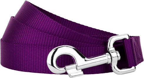 Country Brook Petz 1 Inch Nylon Durable Traditional Style Dog Leash with Easy to Use Snap for Small, Medium, Large Breeds - 25+ Colors (Purple, 6 ...