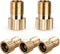 Brass Presta Valve Adaptor, 5 PCS Convert Presta to Schrader Bike Pump Adapter with Rubber Seal Rings, Inflate Tire Using Standard Pump or Air Com...
