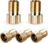 Brass Presta Valve Adaptor, 5 PCS Convert Presta to Schrader Bike Pump Adapter with Rubber Seal Rings, Inflate Tire Using Standard Pump or Air Com...