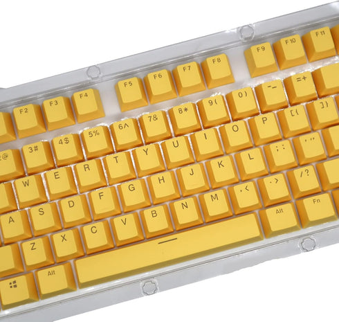 PBT Keycaps, 108 Keys P9 Mechanical Keyboard Key Backlit Key Character Translucent Key DIY Keycaps,for 61/64/87/104/108 Key Mechanical Keyboards(Y...