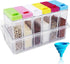 Plastic Spice Shaker Set of 6, Portable Camping Seasoning Salt Kit, Spice Jars with Silicone Funnel, Mini Travel Salt and Pepper Shakers, Multi Sp...