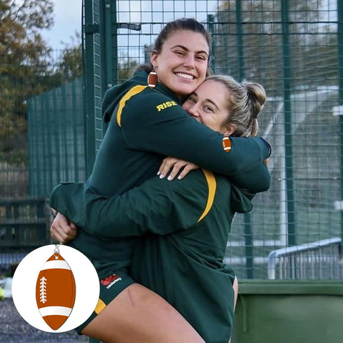 Whaline 36Pcs Sublimation Blank Football Earrings Bulk Double-Sided Heat Transfer Sublimation MDF Earrings with Earring Hooks and Jump Rings for W...