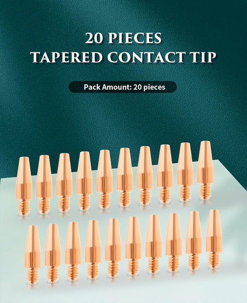 20PK MIG Welding KP2744-030T 0.030'' Tapered Contact Tips for Lincoln Magnum PRO 100L 175L 250L MIG Gun...