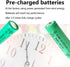 12 Counts AA 650mAh NiMH Rechargeable Batteries,1.2V Double A Battery for Outside Solar Lawn Light...