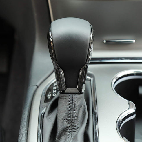 Carbon Fiber Gear Shift Knob Cover Stick Shifter Cap Cover for Jeep Grand Cherokee 2017-2021 (Carbon Fiber)...