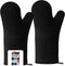 GORILLA GRIP BPA-Free Soft Silicone Oven Mitts, 14.5x8.3, Heat Resistant and Waterproof Cooking Gloves, Thick Cotton Lining, Flexible Gripping for...