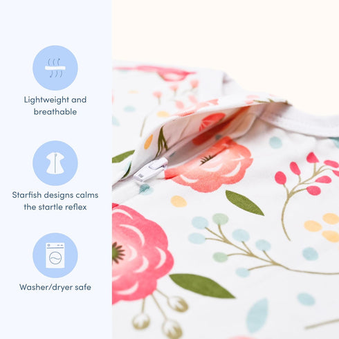 SleepingBaby Zipadee-Zip Transition Swaddle - Cozy Baby Swaddle Blanket with Zipper Convenience - Roomy Wearable Blanket for Easy Diaper Changes -...