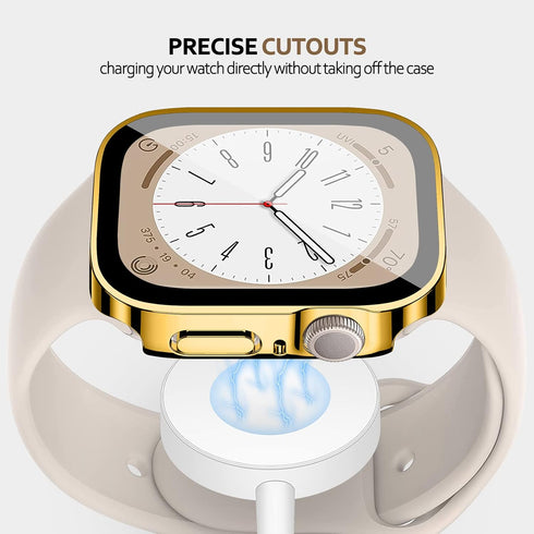 for Apple Watch Case 40mm,Hard Case with Tempered Glass Screen Protector,Watch Cover for Apple Watch SE 6 5 4 Screen Protector,Ultra-Thin Durable ...