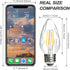 ROMANJOY F15 4W LED Light Bulbs, LED Porch Light Bulbs, E26 Medium Base, Dimmable 2700K Warm White LED Post Bulb 40w Equivalent, Outdoor Decorativ...