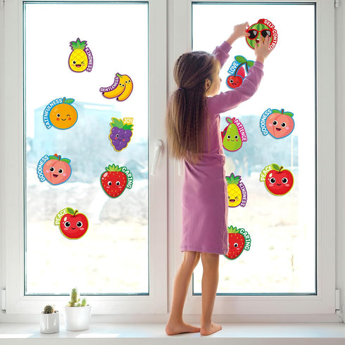 60Pcs Fruit of The Spirit Christian Bulletin Board Set Bible Religious Accents Cutouts Sunday School Christian kids Classroom Wall Decor Education...