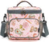 FlowFly Insulated Reusable Lunch Bag Adult Large Lunch Box for Women and Men with Adjustable Shoulder Strap,Front Zipper Pocket and Dual Large Mes...