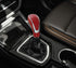 Leather Covered Stick Shift Knobs, MT Gear Car Shifter Handle Fit Most Manual Transmissions, Red...