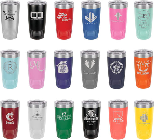 Custom Laser Engraved Polar Camel Tumbler (Green, 20oz)...