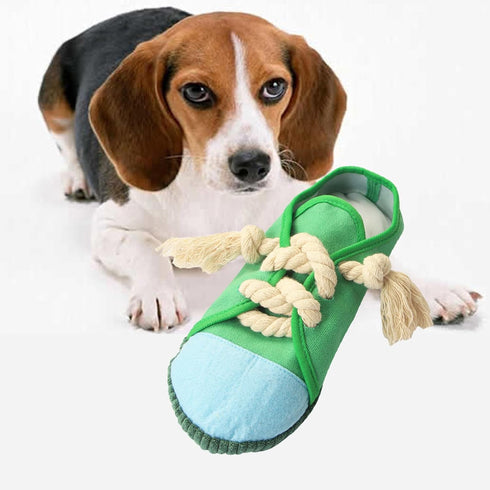 Dog Chew Toys,Creative Shoes Shape Squeaky Toy, Durable and Safe Dog Playing Toy Funny Shoes Sound Toy for Small and Medium Pets, Dog Toys to Keep...