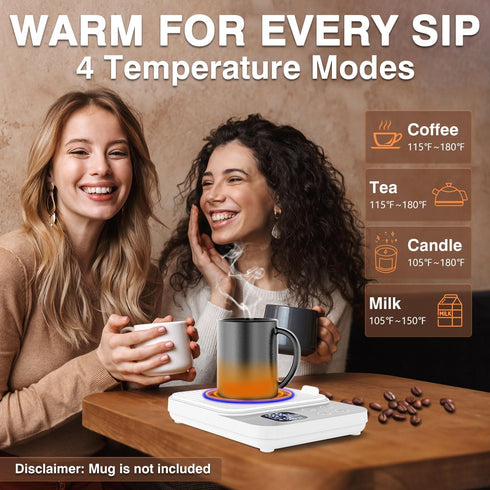 Mug Warmer Dad Gifts - 36W Faster Heating Coffee Cup Warmer for Desk Tea Lovers Gift Ideas Coffee Accessories Candle Warmers Plate w/Auto On/Off M...