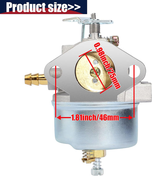 Adjustable Carburetor Compatible with Tecumseh 640052 640054 640058 640058A 640349 HMSK80 HMSK85 HMSK90 HMSK100 HSMK110 LH318SA LH358SA 8HP 9HP 10...