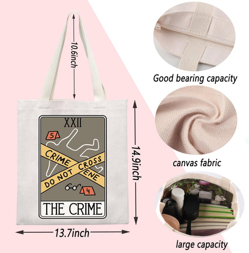 ENSIANTH Crime Scene Junkie Tote Bag Criminologist Gift Serial Killer Movies Fans Gift Crime Investigator Handle Bag...