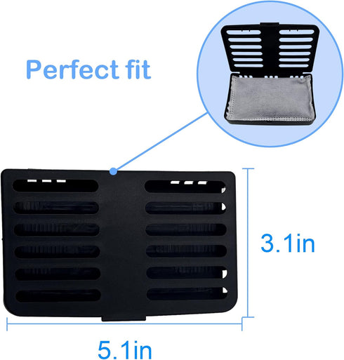 Xcivi Replacement Activated Charcoal Odor Removing Air Filters DustBins Deodorizer, Compatible with Trash Cans 8 Gallon and Larger (4Filters +1Com...