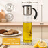 Vucchini Large Olive Oil Dispenser Bottle 17 oz - Auto Flip Condiment Container - Leakproof Vinegar Dispenser Glass Cruet Stainless Steel...