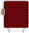 Vandarllin Fabric Shower Curtain 48X72 Inch,Waterproof Washable,Rustic Red Black Buffalo Check Plaid Pattern Barh Curtains...