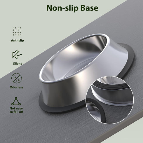 Slow Feeder Dog Bowls Stainless Steel Non-Slip Dog Food Bowl for Small Medium Breeds 2 Cups Dog Slow Feeder Bowl for Fast Eaters Slows Down Eating...