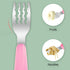 VANRA 2 Pieces Toddler Fork and Spoon Set with Travel Case 18/8 Stainless Steel Toddler Utensils Kids Silverware Children Flatware Child Cutlery S...