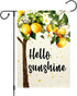 ChloropLastid Hello Sunshine Lemons Tree Garden Flag 12x18 Inch Summer Vertical Double Sided Lemons Floral Seasonal Holiday Outdoor Decoration Yar...