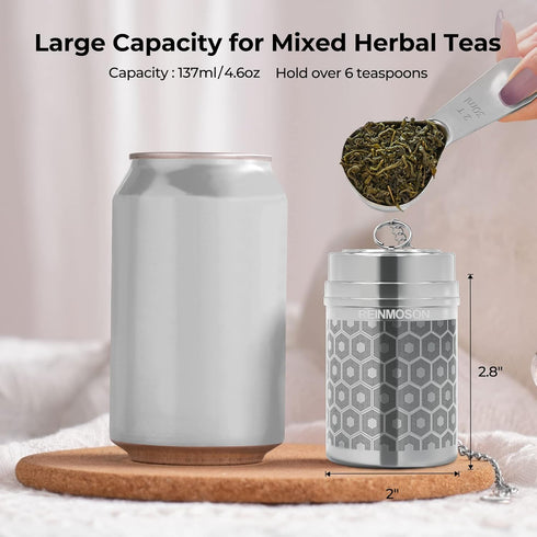 Reinmoson Large Tea Infuser for Loose Tea & Spice Infuser for Cooking, Extra Fine Mesh Tea Strainers, 304 Stainless Steel Steeper for Black Tea, R...