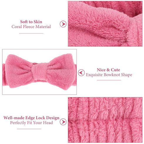Ondder 8 Pcs Spa Headband Makeup Headband Fuzzy Skincare Headbands Terry Cloth Face Wash Headband Head Band for Skin Care Make Up Headbands for Wo...