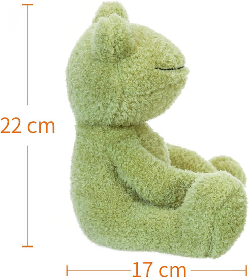Apricot Lamb Toys Plush Velvet Frog Stuffed Animal Soft Cuddly Perfect for Child (Green Frog,8.5 Inches)...