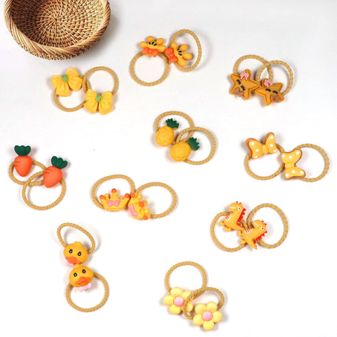 WillingTee 120pcs (60 pairs) Mix Colors Girl's Elastic Hair Ties Soft Rubber Bands Hair Bands Holders Pigtails Hair Accessories for Girls Infants ...