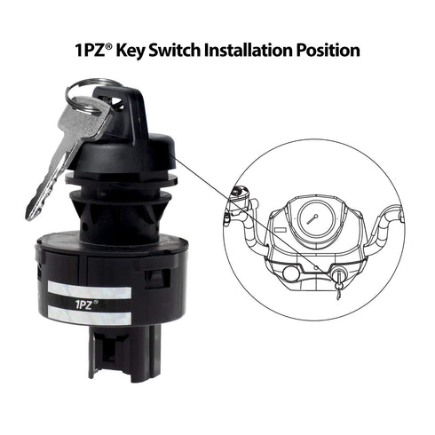 1PZ YR4-K01 Ignition Key Switch Replacement for Yamaha Rhino 450 660 700 YXR450 YXR660 YXR700 2004-2009 5UG-H2510-00-00...