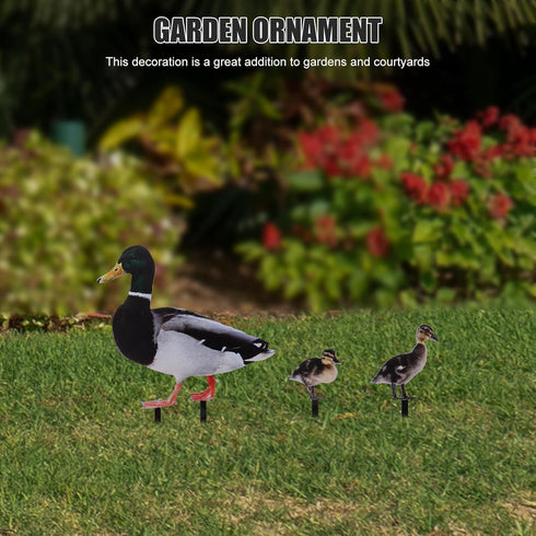 6pcs Garden Decoration Insert Easter Figurines Back Yard Decor Yard Decoration Duck Lawn Sculpture Stake Duck Yard Sign Backyard Decor Animal Inse...