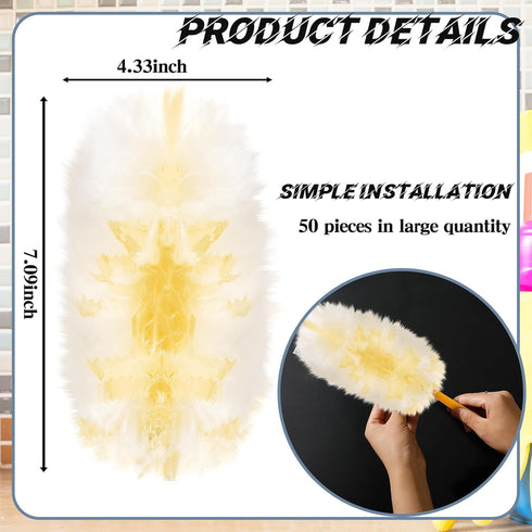 Vesici Duster Refills Compatible with Swiffer Dusters Bulk Disposable Replacement Thickened Duster Refills with 1 Handle Heavy Duty for Cleaning, ...