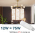 EP 75W Equivalent LED Bulb - 12W 1100 Lumens 5000K Daylight White Non-Dimmable E26 Medium Base - Bright Bulbs for Home, Bedroom, Office Lamp, 6 Pa...