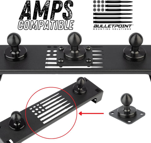 Bulletpoint Metal 4-Hole AMPS Base Mount with 20mm (0.787 inches) Mounting Ball...