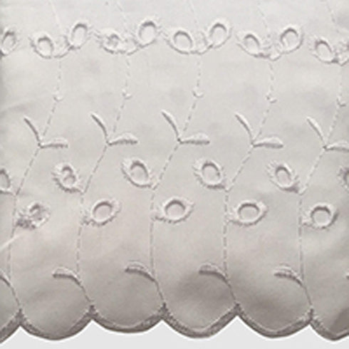 FRESH IDEAS Bedding Eyelet Ruffled Pillow Sham Euro, Ivory...