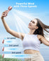 Handheld Fan with ???????????????? Charging Base, 3 Speeds Portable Fan with Digital Display, 2000mAh Battery Operated Hand Held Fan, Handheld/Des...