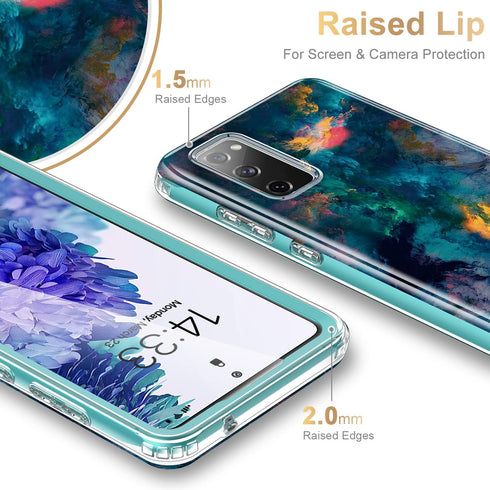 Esdot Compatible with Samsung Galaxy S20 FE Case with Built-in Screen Protector,with Fashionable Designs for Women Girls,Protective Phone Case for...