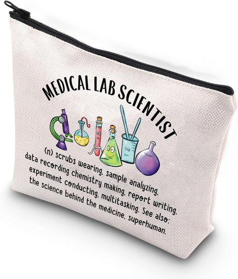 TSOTMO Medical Lab Scientist Gift Medical Healthcare Professional Lab Nurse Zipper Lab Science Pouch Makeup Bag (Medical Lab Scientist)...