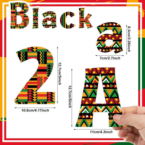 134 Pcs Juneteenth Bulletin Board Decoration Black History Month Letters Numbers Alphabet Cutouts 5'' Poster Letters Combo Set African American Cl...